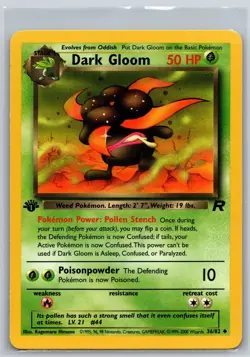 NM Dark Gloom 36/82 1st Edition Team Rocket Pokemon 2000 - Image 1