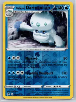NM Galarian Darmanitan 048/192 Reverse Holo Rebel Clash Pokemon 2020 - Image 1
