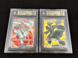 Pokemon Zekrom Reshiram ex 158/086 Ultra Rare Holo Set! Beckett BGS 9.5 GEM MINT - Image 1