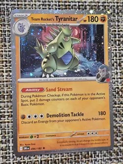 Pokemon Team Rocket's Tyranitar 096/182 (Cosmos Holo Promo) English NM/M - Image 1