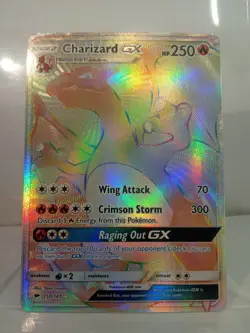 2017 POKEMON SUN & MOON BURNING SHADOWS #150/147 CHARIZARD GX SECRET RARE - Image 1