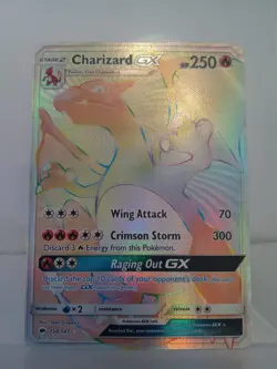 2017 POKEMON SUN & MOON BURNING SHADOWS #150/147 CHARIZARD GX SECRET RARE - Image 3