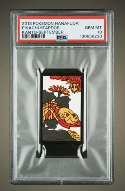 PSA 10 Pikachu Hanafuda Japanese Pokemon (2013) - Image 1