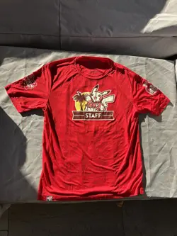 Pokemon 2025 World Championships Anaheim Pikachu STAFF Shirt - Adult L - Image 3