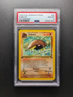 2000 Pokemon KABUTO - 50/62 - 1. Edition - Fossil DE - PSA 8 - Image 1