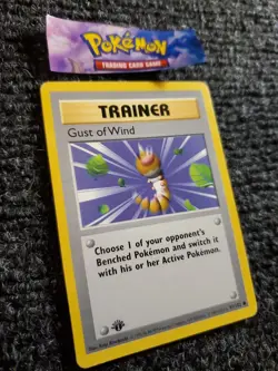 Pokemon TCG Gust of Wind Base Set 93/102 Shadowless 1st Edition NM - Image 3