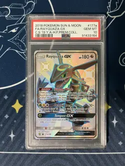 Rayquaza GX #177a/168 PSA 10 - 2018 Pokemon Sun & Moon Hidden Fates Promo - Image 1