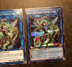Yugioh Black Luster Soldier - Soldier Of Chaos BLHR-EN046 & ES01-AE046 - NM - Image 4