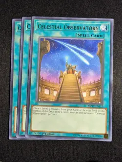 Yugioh - 3x Celestial Observation MP19-EN122 1st Edition Rare NM - Image 1