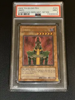 Yu-Gi-Oh! Jinzo Pharaoh's Servant 1st Edition Secret Rare PSV-000 PSA 9 Mint - Image 2