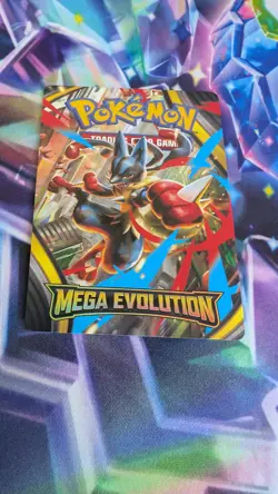Pokemon TCG Mega Evolution Trainer Tips Art Card Ft. Mega Lucario - Image 1