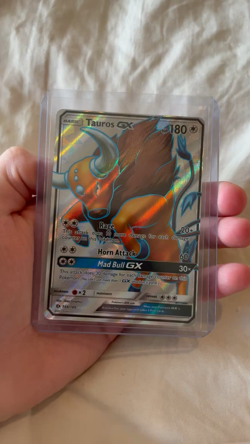 Tauros GX 144/149 Full Art Holo Ultra Rare Sun & Moon Base Set Pokemon Card NM - Image 2