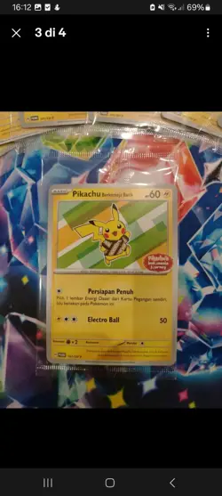 Pokemon Card Pikachu T Shirt Batik Mint Sealed X 10 Exclusive Promo 101sv P - Image 2