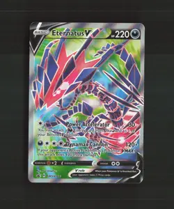 Eternatus V SWSH044 Full Art Black Star Promo Holo Pokemon Card LP+ - Image 1