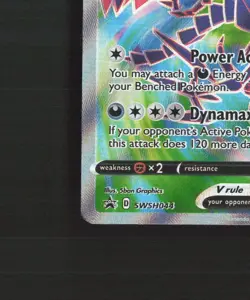 Eternatus V SWSH044 Full Art Black Star Promo Holo Pokemon Card LP+ - Image 5