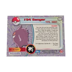 Gengar #94 Series 2 Blue Label - TOPPS Pokemon Card - NM - Image 2