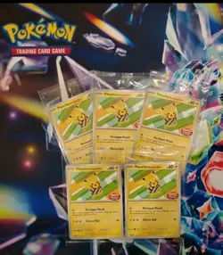 Pokemon Card Pikachu T Shirt Batik Mint Sealed X 5 Exclusive Promo 101sv P - Image 1