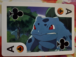 Bulbasaur Ace of Clubs 1999 Bicycle Pokemon Playing Card NM - Image 1