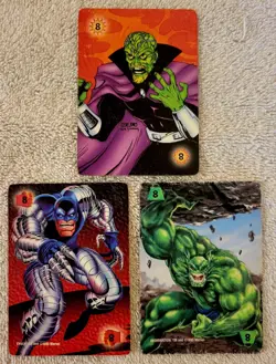 Marvel/DC Level 8 Power Cards - Abomination, Cyber, and Brainaic - Lot of 3 - Image 1