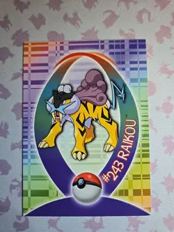 Raikou Topps Johto League Champions 31 of 37 Sticker Pokemon Card - Image 1