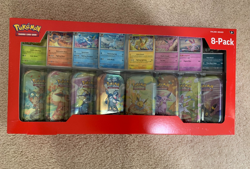Costco Pokemon Prismatic Evolutions 8 Mini-Tins with Promo Cards Sealed 1 Box - Image 1