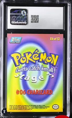 CGC 8.5 Charizard 1999 the First Movie Topps E6 Silver Foil Pokemon Card PSA BGS - Image 2