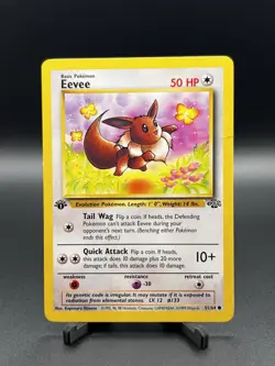 Pokemon TCG Eevee Jungle 51/64 Regular Common 1st Edition Card - Image 1
