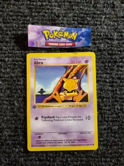 Abra - 43/102 - Pokemon Base Set Shadowless 1st Edition Card WOTC NM+ - Image 1