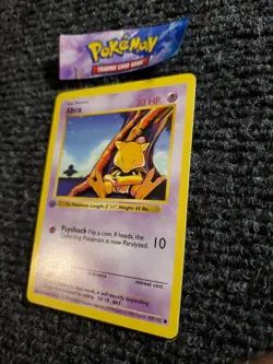 Abra - 43/102 - Pokemon Base Set Shadowless 1st Edition Card WOTC NM+ - Image 2