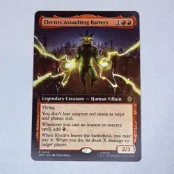 Electro, Assaulting Battery (Extended Art) Marvel's Spider-Man MTG NM - Image 1