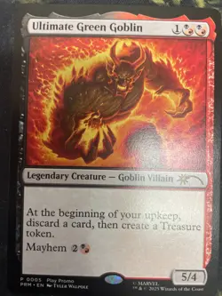 MTG Ultimate Green Goblin Marvel Play Promo Unique & Misc Promos Spiderman - Image 1
