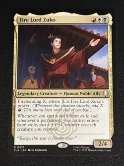 MTG Avatar: The Last Airbender Fire Lord Zuko 0221 NM Rare - Image 1
