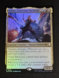 MTG Avatar: The Last Airbender Sokka, Tenacious Tactician Foil 0242 NM Rare - Image 1