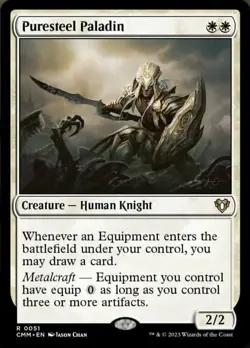 1 x Puresteel Paladin - Commander Masters - Light Play - MTG - Image 1