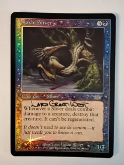 Magic The Gathering - 1x Foil Signed Toxin Sliver (mtg) Legions - Image 1