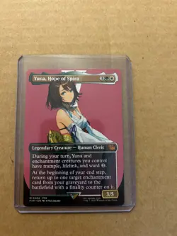 1x Yuna, Hope of Spira - Foil - Borderless Light Play MTG Magic - Kid Icarus - - Image 1