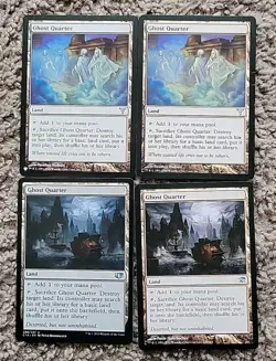 4x. 4 Playset Ghost Quarter Innistrad Various Sets Magic MTG Dissenion NM-LP - Image 1