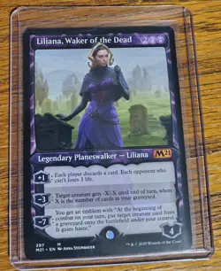 MTG Liliana Waker of the Dead Showcase Core Set 2021 LP X1 Magic The Gathering - Image 1
