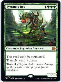#189 Tyrranax Rex Phyrexia: All Will Be One Mythic - Image 1
