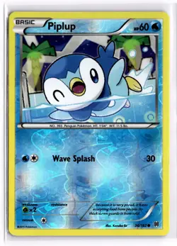 Pokemon TCG Piplup 36/162 XY Breakthrough Reverse Holo - Image 1