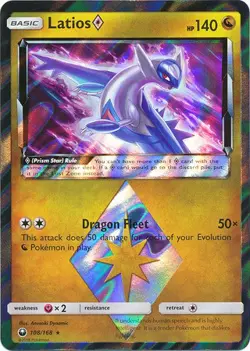 LATIOS 108/168 PRISM STAR 10/181 SM CELESTIAL STORM POKEMON (HOLO RARE, LP) - Image 1