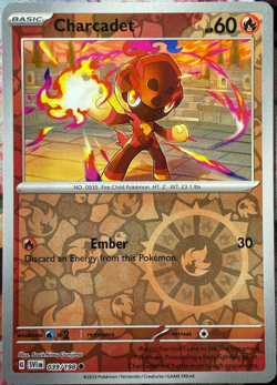 Charcadet Reverse Holo - 039/198 - Scarlet & Violet Base Pokemon 2023 - Image 1