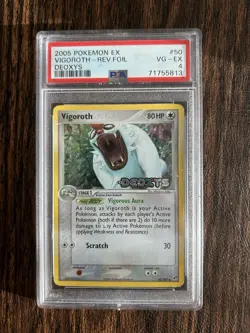 2005 Pokemon R&S Deoxys Vigoroth #50/107 GRADED PSA 4 - Image 1