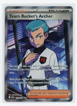 Pokemon TCG - Team Rocket's Archer 223/182 - Destined Rivals - Full Art Trainer - Image 1