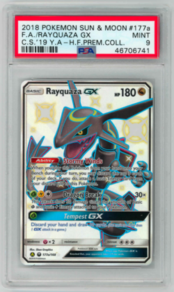 2018 POKEMON RAYQUAZA SUN & MOON CELESTIAL STORM 177a FULL ART/ GX 2019 PSA 9 - Image 1