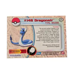 Pokemon 2000 Topps TV Animation Edition Series 3 Dragonair #148 - Image 2