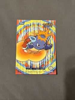 2000 Pokemon TV Animation Series 2 #08 Wartortle Sticker #1 of 10 Blue Logo - Image 1