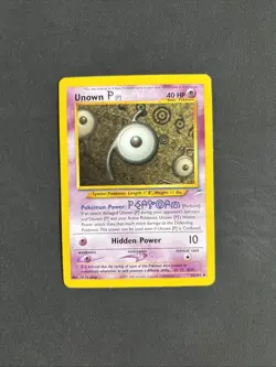 Pokemon TCG Unown [P] Neo Destiny 58/105 Regular Unlimited Uncommon Non Holo - Image 1