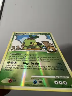 Turtwig 85/111 Reverse Holo Pokemon TCG Rare 2009 Nintendo - Image 1