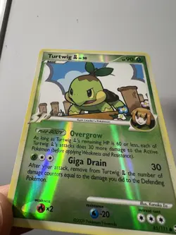 Turtwig 85/111 Reverse Holo Pokemon TCG Rare 2009 Nintendo - Image 2